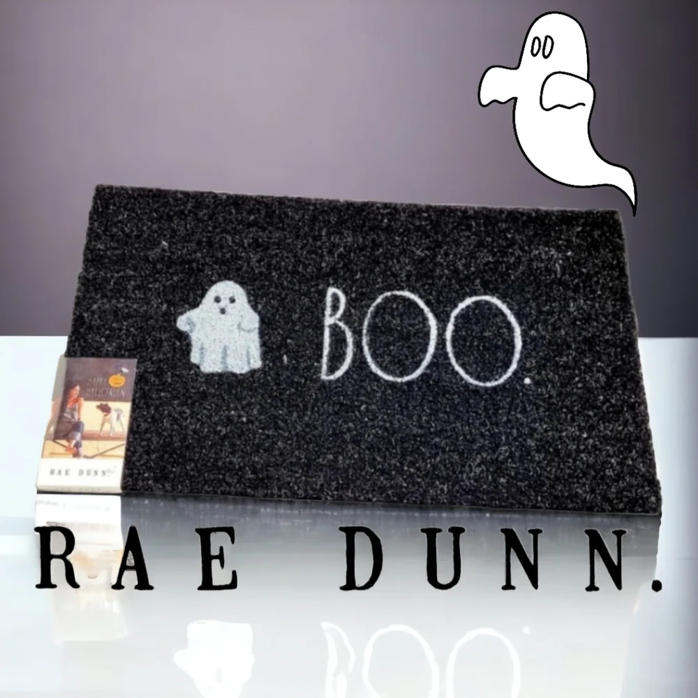 Rae dunn Halloween boo doormat 18x30in. NWT